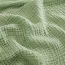 EMME Cotton Throw Blanket for Couch Soft Airy Muslin Bed Blankets Lightweight Breathable Blanket All Season Gauze Blanket, Sage Green