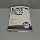 Pembrook Ankle Diabetic Socks for Women and Men - 6 Pairs | Low Cut Neuropathy Socks for Women | Smooth Toe Seams (Large)