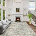 8x10 Area Rugs Washable Rug: Large Modern Abstract Living Room Rug Soft Anti-Skid Thin Carpet Indoor Floor Non-Shedding Carpets for Bedroom Dining Room Farmhouse Nursery Home Office Multi