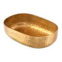 American Metalcraft ABHG69 Hammered Aluminum Entrée Basket, Oval, Gold, 48-Ounces