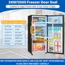 Upgraded 242193205 241872505 Freezer Door Gasket Replacement Compatible with Electrolux Frigidaire CRT216HLW4 FFHI2117LW2, 5304439522 28.420.8 Refrigerator Gasket Replace 1379481 240390702 Seal