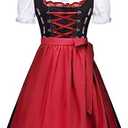 IIBOOYYE Women's German Dirndl Dress Traditional Costumes for Oktoberfest Carnival Halloween XL