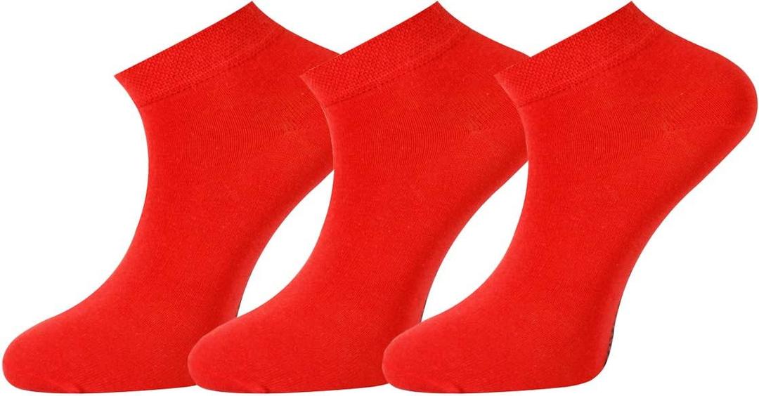 Mysocks Unisex Trainer Socks | Combed Cotton| Seamless Toe | Breathable Fabric| Make Your Steps more active (9-12, 3 Pairs Red)