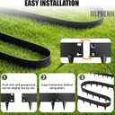 40FT-12pcs Galvanized Steel Landscape Edging, 40" x 8" Metal Garden Border, Hammer-in Lawn Edging for Landscaping, Lawn Edge for Garden, Yard & Pathway