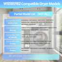 W10185982 Dryer Timer is Compatible with Whirlpool,Compatible with Maytag,Compatible with Kenmore,Compatible with Crosley,Replace AP6016541,PS11749831,WPW10185982,WPW10185982VP,230V,