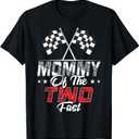 Mommy of The Two Fast Second Birthday Racing Car Family T-Shirt