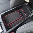 EDBETOS Center Console Organizer Tray Compatible with Kia K5 GT Line DL3 Accessories 2021-2023 2024 2025 Interior Secondary Armrest Storage Box, ABS Material Insert Tray, Red Trim