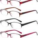 NORPERWIS 6 Pack Ladies Reading Glasses for Women Blue Light Blocking Spring Hinge Fashion Eyeglasses Readers for Women (Mix Color, 1.75)