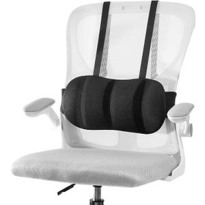 Lumbar Support Pillow for Office Chair and Car,Back Support for Office Chair Cushion,Adjustable Straps Securely Fixed Car Lumbar Support Pillow (Black, for Office Chiar)