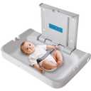 Baby Changing Station Wall Mounted, Baby Changing Table with Safrty Strap, HDPE Fold-Down Diaper Changing Station Table, Foldable Diaper Changing Unit for Commercial Bathroom Restroom,