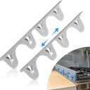 Stove Gap Covers Stainless Steel, 2 Pack, Stove Gap Filler, Stove Gap Guard, Range Trim Kit, Heat Resistant, Easy Clean, Retractable, Length 13.8 to 27.5 (L-Shape-Silver)