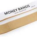 3 x L LIKED 300 PCS Money Bands for Cash, Blank Self Adhesive Currency Straps Bill Wrappers Natural Kraft Brown
