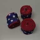 XunYee 3 Rolls 4th of July Patriotic Ribbons Red White Blue American Flag Double Sided Star Striped Wired Ribbon for Independence Day 250th Anniversary Christmas Bow DIY Crafts 2.5 x 15 Yards
