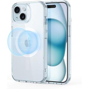 ESR for iPhone 15 Case, Compatible with MagSafe, Military-Grade Protection, Yellowing Resistant, Scratch-Resistant Back, Magnetic Phone Case for iPhone 15, Classic Series, Clear Blue