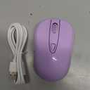 PEIOUS Wireless Mouse Jiggler - LED Wireless Mice with Build-in Mouse Mover, Rechargeable Moving Mouse for Laptop with Undetectable Random Movement Keeps Computers Awake - Purple