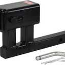 864125 1-1/4" to 2" Hitch Adapter with 4-1/4" Rise/Drop Hitch, 3,500lbs G.T.W, Hitch Pin and Clip Included