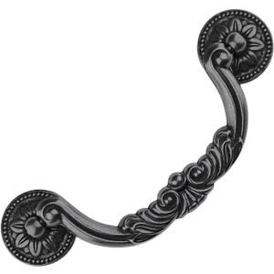 10-Pack 5 Inch Vintage Dresser Drawer Pull Handles Antique Bronze/Black. Rustic Kitchen Antique Drop Bail Pull Handles Metal Cabinet Pulls 128mm (10,Black)