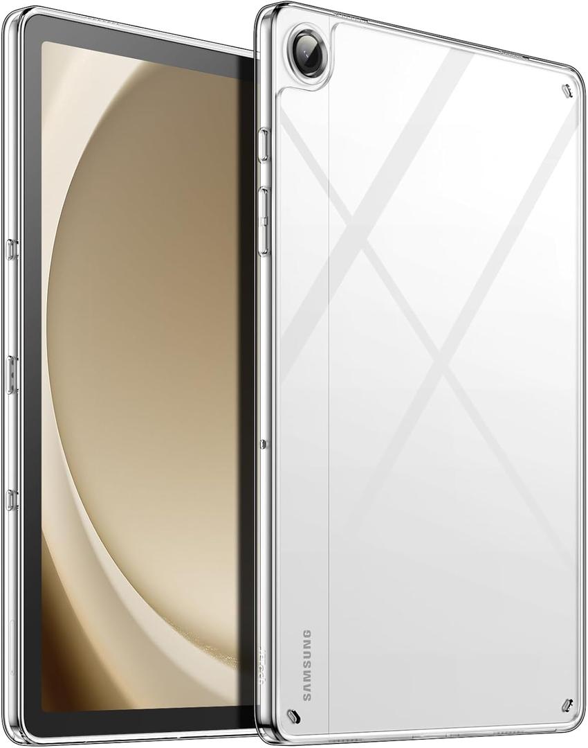 9" Tablet Cover, Clear,  Anti-Yellowing Transparent Shockproof Slim Tablet Cover with Hard PC Back and Soft TPU Bumper
