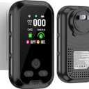 5IN1 Plug in Smoke & Carbon Monoxide Detector & Combustible Natural Gas Combination Builti-in Backup Battery HD Screen [Smoke CO Gas Temp Humidity Sensor] for Home Hotel RV (1-Pcs, Black)