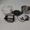 GANIZA Food Processors, Electric Food Chopper with Meat Grinder & Vegetable Chopper - 2 Bowls (8 Cup+8 Cup) with Powerful 450W Copper Motor - Includes 2 Sets of Bi-Level Blades for Fruits/Meat/Nuts (Black)