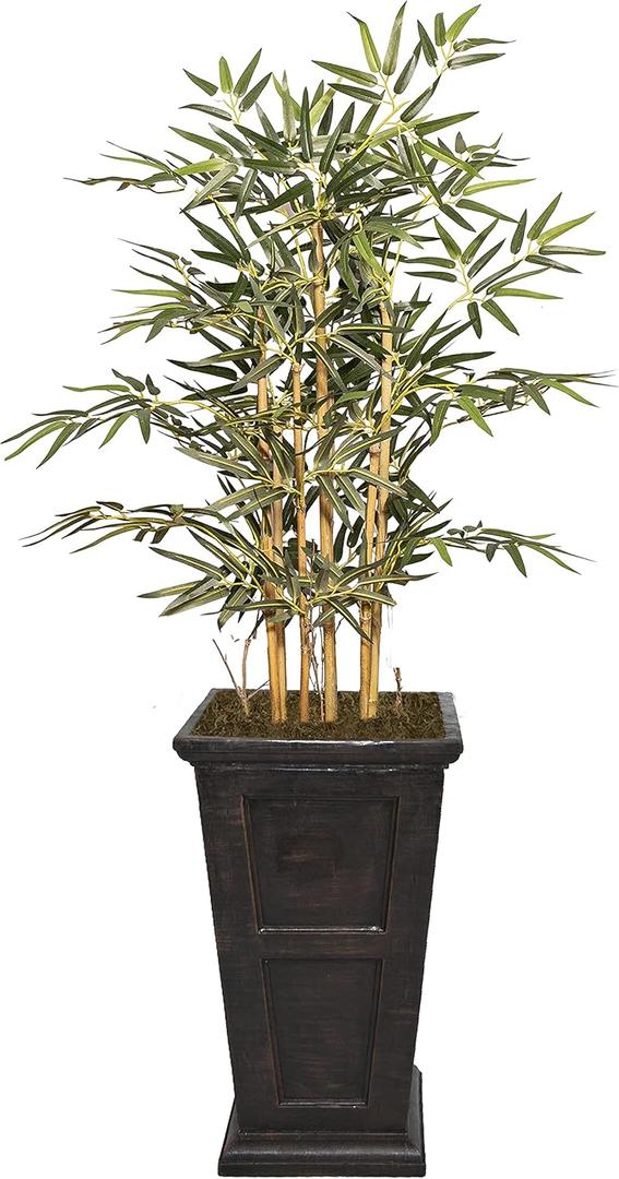 Vintage Home Artificial Faux Bamboo Tree 59" Large Fake Plant Real Touch for Indoor Home and Office Accent Dcor with Stylish Fiberstone Planter