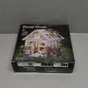 Flower House Building Set, Creative Garden Playset Toy with LED Light, Build a Greenhouse Model, Great Gift for Friends or Girls (598 Pieces)