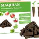 MAQIHAN 50 Grow Sponges for Hydroponics - Seed Pods for Garden Seed Starter Pods Growing System Plant for Seed Plugs Garden Cube Sponges Replacement