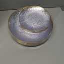 Rubtlamp 60Pcs Clear Plastic Plates,Clear Disposable Plates With Gold Rim,Heavy-duty Gold Plates,Hammered Party Plates Include 30Clear Dessert-Platos,30Dinner-Platos for Wedding, Party&Christmas