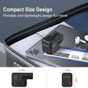 Universal Travel Adapter International Pocket Plug with PD 20W USBC & USBA All-in-one with Type A C G I for US to EU UK AUS USA Worldwide Flight Travel (Black, Not Voltage Converter)