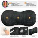 AgoKud Lumbar Support Pillow, Lumbar Support for Office Chair,Memory Foam Back Support Pillow for Lower Back Pain Relief,Adjustable Lumbar Pillow for Bed,Sleeping,Car Seat (19.7*9.7*5.6-Black)