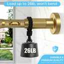 1pack Tension Curtain Rod 41-126 In(4-10Ft),Long Shower Curtain Rods No Drilling Outdoor Tension Rods For Patio Gold Shower Rod For Window Or Bathroom，Rod Diameter 1.26in-One-Bond Stretching