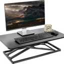 VIVO Economy Single Top Height Adjustable 29 inch Standing Desk Converter, Sit Stand Tabletop Monitor and Laptop Riser Platform Workstation, DESK-V000U (Black)