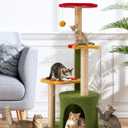 37in Cute Cat Tree Kitten Cat Tower for Indoor Cat Condo Sisal Scratching Posts with Jump Platform Cat Furniture Activity Center
