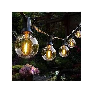 Outdoor String Lights Waterproof Patio Lights,Shatterproof Led Outside Globes UL Listed Exterior, Indoor Lighting Backyard Bistro Party