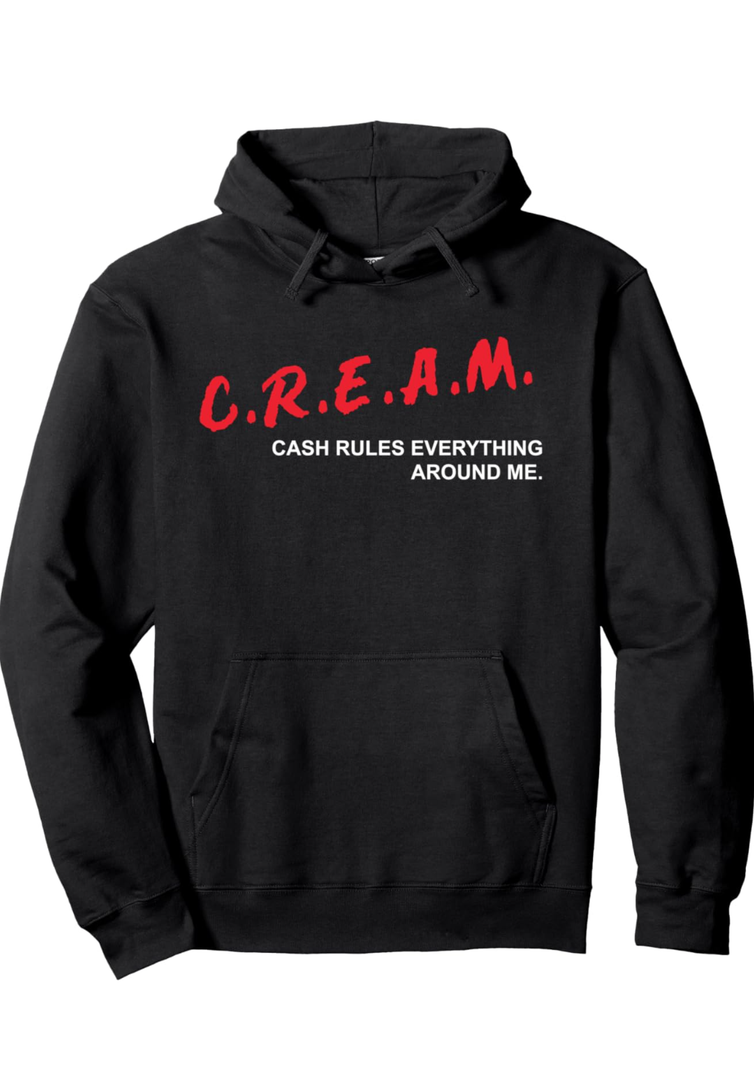 C.R.E.A.M. Men Women Pullover Hoodie Size 2XL