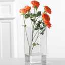 Acrylic Cylinder Vase, Thick Vase, Non-Breakable Plastic, Decorative Centerpiece for Home or Wedding, 3.94"x7.87" Square - Clear