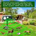 2026 Sonic Fortress Pro Deer Repellent Devices, Racoon Repellent Outdoor IP65 Squirrel Fortress Pro Animal Repeller Cat Deterrent with Motion Sensor&Flash Light to Scare Dog Out of Garden Yard(2)