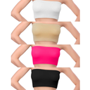 Women Tube Tops Summer Non-Padded Tube Bra Top Strapless Seamless Stretchy Basic Bandeau Tube Tops for Women L