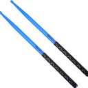 5A Nylon Drumsticks for Drum Set Light Durable Plastic Exercise ANTI-SLIP Handles Drum Sticks for Adults Musical Instrument Percussion Accessories Blue