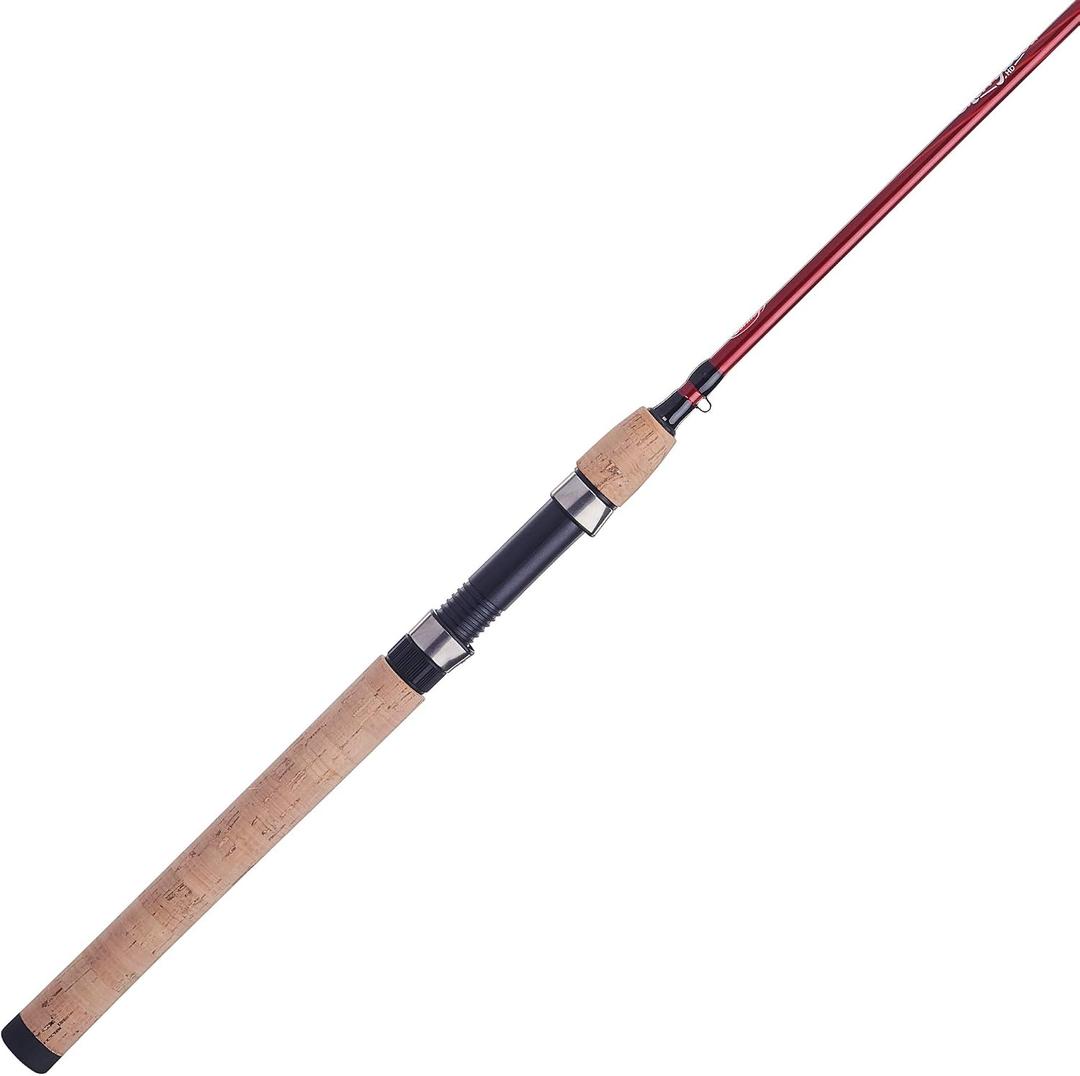 Berkley 6’6” Cherrywood HD Spinning Rod, One Piece Spinning Rod, 4-12lb Line Rating, Medium Light Rod Power, Fast Action, 1/8-5/8 oz. Lure Rating,Red