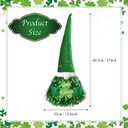 2 x St Patrick's Day Wreath for Front Door, Tassel Shamrock Wreath Gnomes Door Decor, Green Foil Fringe St Patricks Day Gnomes Decorations, St. Patrick's Day Decor for Indoor Outdoor