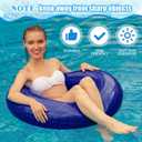 JellyArch 6 Pcs Inflatable Pool Floats 28 Inches Swim Tube Bulk for Adults Swimming Ring Pool Floaties for Beach Party Decorations Women and Men River Lake Summer Vacation Holiday (Neon Navy)