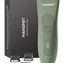 MANSPOT Manscape Hair Finishing Trimmers, Pubic Hair Trimmer for Men and Women, Electric Ball Trimmer Pubic Shaver,Hypoallergenic Ceramic Blade Heads,Waterproof Wet/Dry Groin Shaver,20 Times Usage (Green)