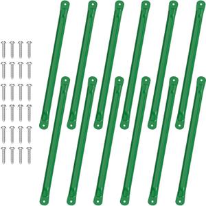 21 Inch Monkey Bars Kit Playground Monkey Bar Ladder Rungs for Backyard Kids Indoor Outdoor Metal Monkey Bars Swing Set Playset Accessories (12 Pcs, Green)