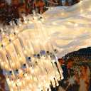 100PCS Light up Wedding Wands with Ribbons & Bells, Romantic Sparkle with Three Light Modes, Light up Wands for Wedding Send off, New Year, Birthday Party, Parties, and Celebrations