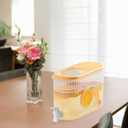 3.5L Plastic Beverage Dispenser with Spigot for Fridge: 0.9 Gallon Leak-proof Beverage Dispenser Summer Drink Container for Iced Tea Lemonade Water Milk(Yelllow) (Multicolor)