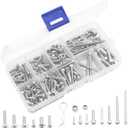 205PCS ShareGoo Stainless Steel M3 M4 Screws,Wheel Hexagon Nut, R Pin RC Screw Kit Compatible with Axial RC4WD Traxxas Slash 4x4 Short Truck Off-Road RC Car Truck