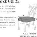 Pro Fit Dining Chair Seat Covers (Off-White, Set of 2)  Embossed Stretch Slip Covers with Rear Flap and Raised Jacquard Design, Elastic Seat Protectors, Machine Washable for Kitchen Chairs