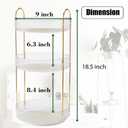 Zufudo Rotating Makeup Organizer Countertop 3 Tier Lazy Susan Trays Clear Skincare Perfume Storage for Bathroom Counter Vanity, Transparent