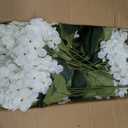 8 Pcs Hydrangea Artificial Flowers Outdoor Silk Bouquets, UV Resistant Faux Hydrangeas Flowers for Table Vase Centerpieces Outside Party Wedding Baby Shower Home Indoor Outdoor Decor (8, White)